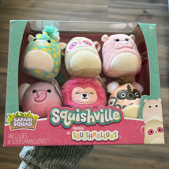 Squishmallows Other - Squishville Safari Squad! by Squishmallows 6 in set! NEW in box